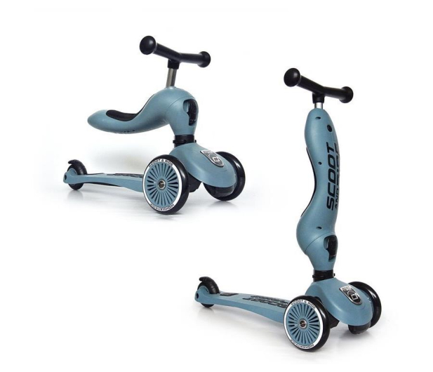 Scoot & Ride Highwaykick 1 Jeździk i hulajnoga 2w1 Steel - 573303 - zdjęcie